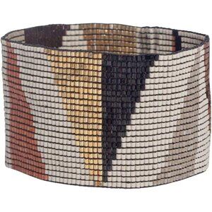 Boho Beaded Bracelets for Women, Brooklyn Luxe Stretch Seed Bead Cuff Bracelet